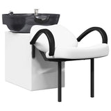 Shampoo Chair Manual White and Black 63 x 141 x 92 cm PVC 42009071