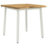 60 x 55 x 75 cm Solid Acacia Wood White Rectangular 937466