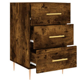 Bedside Cabinet Smoked Oak 40x40x66 cm Engineered Wood 827649