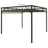 Garden Gazebo with Retractable Roof 3x3 m Taupe 180 g/m 312220