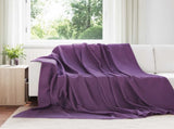 Throw Blankets 6 pcs Purple 240 x 220 cm Fleece 42017079