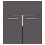 ZNTS Sink Cabinet with Built-in Basin Grey Engineered Wood 3070813