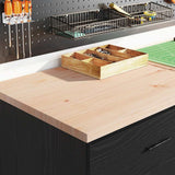 Garage Cabinets 2 pcs Black Engineered Wood 3328333