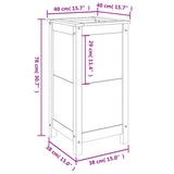 Garden Planter 40x40x78 cm Solid Wood Douglas 825280