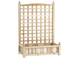 Garden Planters with Trellis for Climbing Vines, Wood Raised Beds for Garden, Flower Pot, Indoor T3398P320084
