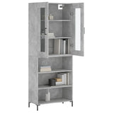 Highboard Concrete Grey 69.5x34x180 cm Engineered Wood 3198725