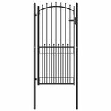 Fence Gate with Spikes EMMEN 100 x 200 cm Powder-coated steel 146402