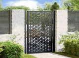 Garden Gate Black 100x175 cm Steel Cross Design 4101002
