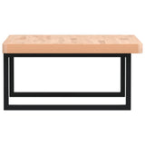 Basin Shelf Wall Mounted Steel and Solid Wood Beech 3302505