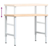 Workbench 100x60x cm Solid Wood Oak Rectangular 3309701