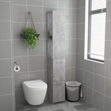 Bathroom Cabinet Concrete Grey 25x26.5x170 cm Engineered Wood 808435