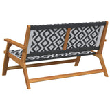 Garden Furniture Black and White 122 x 78 x 73 cm 367822