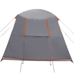 Camping Tent with Porch Dome 5-Person Grey and Orange Waterproof 4009583