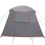 Camping Tent with Porch Dome 5-Person Grey and Orange Waterproof 4009583