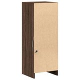 Sideboard with LED Brown Oak 38x34x100 cm Engineered Wood 852172
