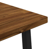 110 x 55 x 75 cm Solid Acacia Wood Natural and Black 937581
