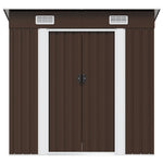 Garden Storage Shed Brown 194x121x181 cm Steel 47027