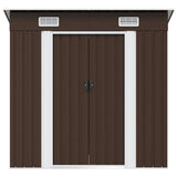 Garden Storage Shed Brown 194x121x181 cm Steel 47027