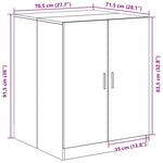 ZNTS Washing Machine Cabinet - Black Oak - 70.5x71.5x91.5 cm - Made of Engineered Wood 862667