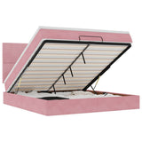Ottoman Bed with Mattresses Pink 180x200cm Velvet 3313420