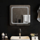 LED Bathroom Mirror Transparent 50 x 50 cm Tempered Glass 42045827