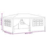 Professional Party Tent with Side Walls 4x6 m Blue 90 g/m 48528