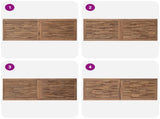 Bed Headboard Natural Solid Teak Wood 42024573