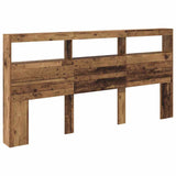 Headboard with Shelf Old Wood 200 x 17 x 102 cm Engineered Wood 886253