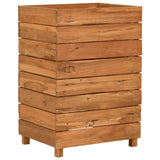 Raised Bed 50x40x72 cm Recycled Teak Wood and Steel 47427