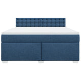 Box Spring Bed with Mattress Blue 180x200 cm Fabric 3285987