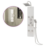 Shower Panel Unit Glass 25x47.5x130 cm White 151419