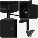 Kitchen Trolley Black Oak 56 x 43 x 89.5 cm Engineered Wood 871668