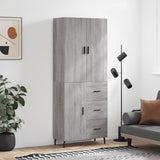 Highboard Grey Sonoma 69.5x34x180 cm Engineered Wood 3195921