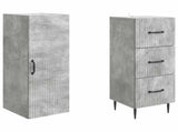 Cabinet Set 2 pcs Concrete Grey 33 x 34.5 x 90 cm 3416649