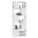 Book Cabinet Room Divider White 60x24x155 cm Engineered Wood 809089