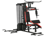 Multi Gym Workout, Weight Machine with 65kg Weight Stack, Sit Up Bench, Push Up Stand, Dip T3398P349238