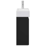 Bathroom Vanity Unit with Tap Black 45.5 x 22.5 x 84 cm 889452