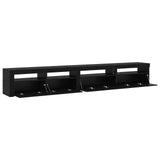 TV Cabinet Set 3 pcs Black Oak 270 x 35 x 40 cm Engineered Wood 3332509