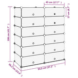 Shoe Rack Black 94.5x36.5x106 cm PP 340563