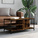 Coffee Table Smoked Oak 100x50x45 cm Engineered Wood 835306