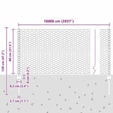Welded Wire Fence 100 x 0.8 m Hot-Dip Galvanised Steel 3337068