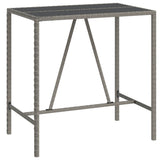 5 Piece Garden Bar Set with Cushions Grey Poly Rattan 3203920