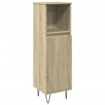ZNTS 3 Piece Bathroom Furniture Set Sonoma Oak Engineered Wood 3307677