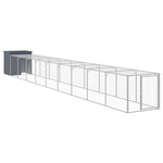 Chicken Cage with Run Anthracite 110x1017x110 cm Galvanised Steel 3189092