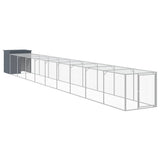 Chicken Cage with Run Anthracite 110x1017x110 cm Galvanised Steel 3189092