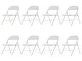 4pcs Elegant Foldable Iron & PVC Chairs for Convention & Exhibition White 27957354