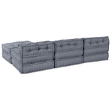 Modular Sofa 4 pcs Grey Fabric 3315094