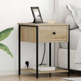 Bedside Cabinet with Drawer 2 pcs Sonoma Oak 42 x 41 x 56 cm 859423