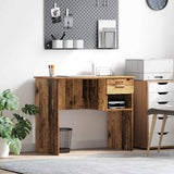 Desk with Drawer Old Wood 90 x 49 x 75 cm Engineered Wood 869272