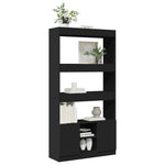 Highboard Black 92x33x180 cm Engineered Wood 3309619